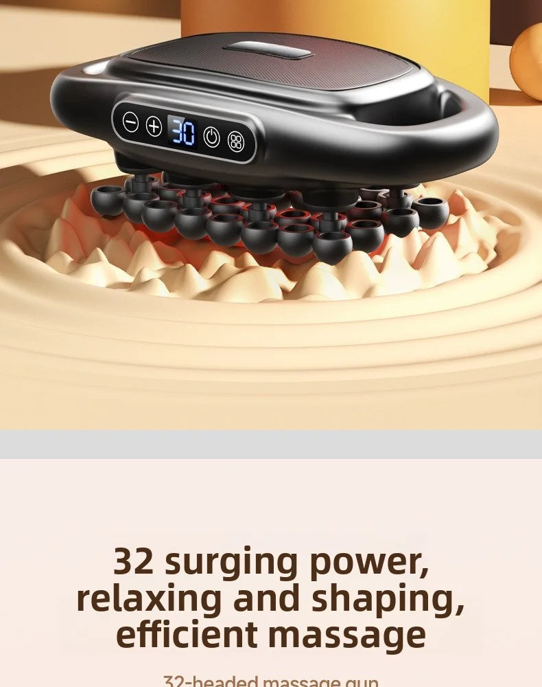 Fascia Gun Deep Tissue Muscle Massager - 32 Intensity Levels (Grey) Fascia Gun Tidesmit