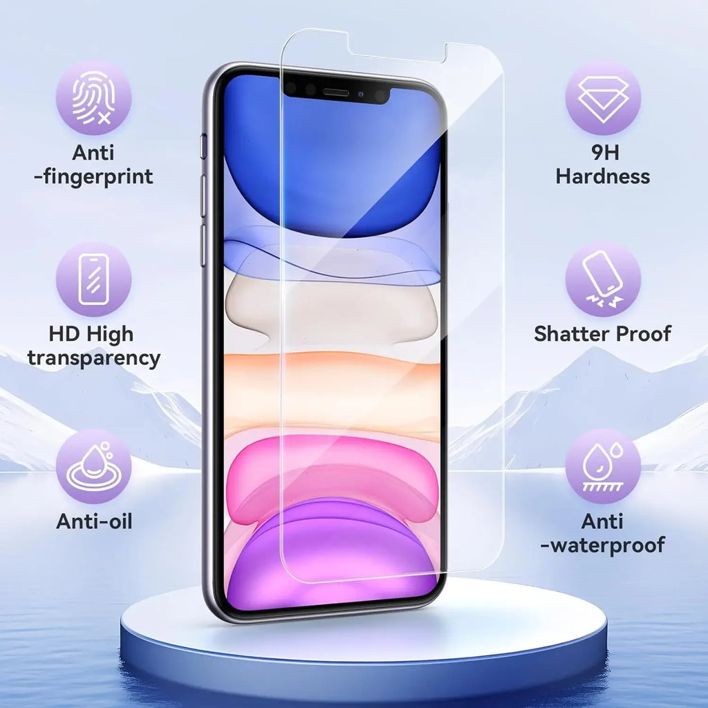 iPhone 11 Screen Protector Tempered Glass – 9H Anti-Scratch Case-Friendly Film Tidesmit