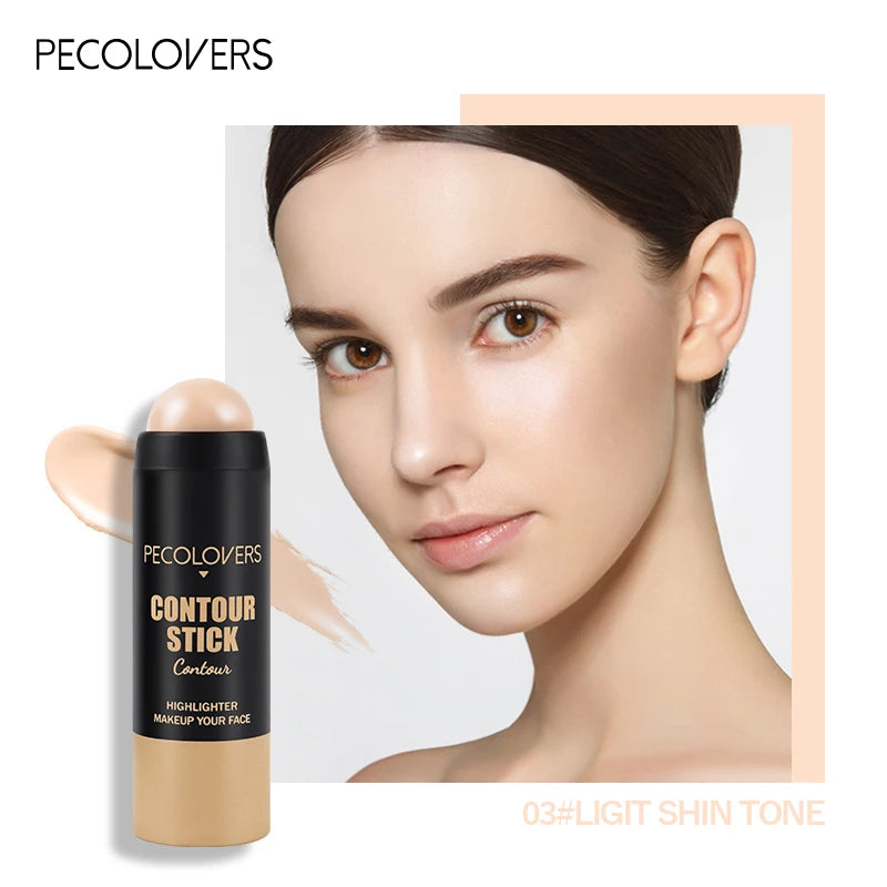 Tidesmit cream contour and highlighter stick for natural 3D face makeup application showing detailed texture