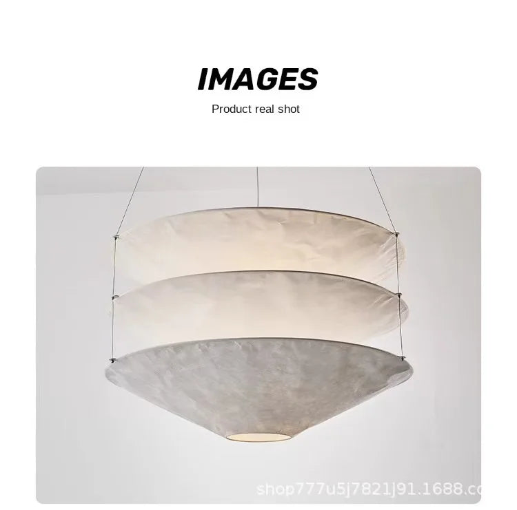 Wabi-Sabi Paper Pendant Light - Large Japanese Minimalist Hanging Lamp Tidesmit
