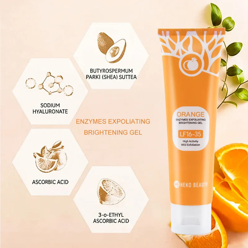 Orange Exfoliating Gel for Face - Brightening Skin Scrub (1-3 Pcs Set) Scrubs Treatments Tidesmit