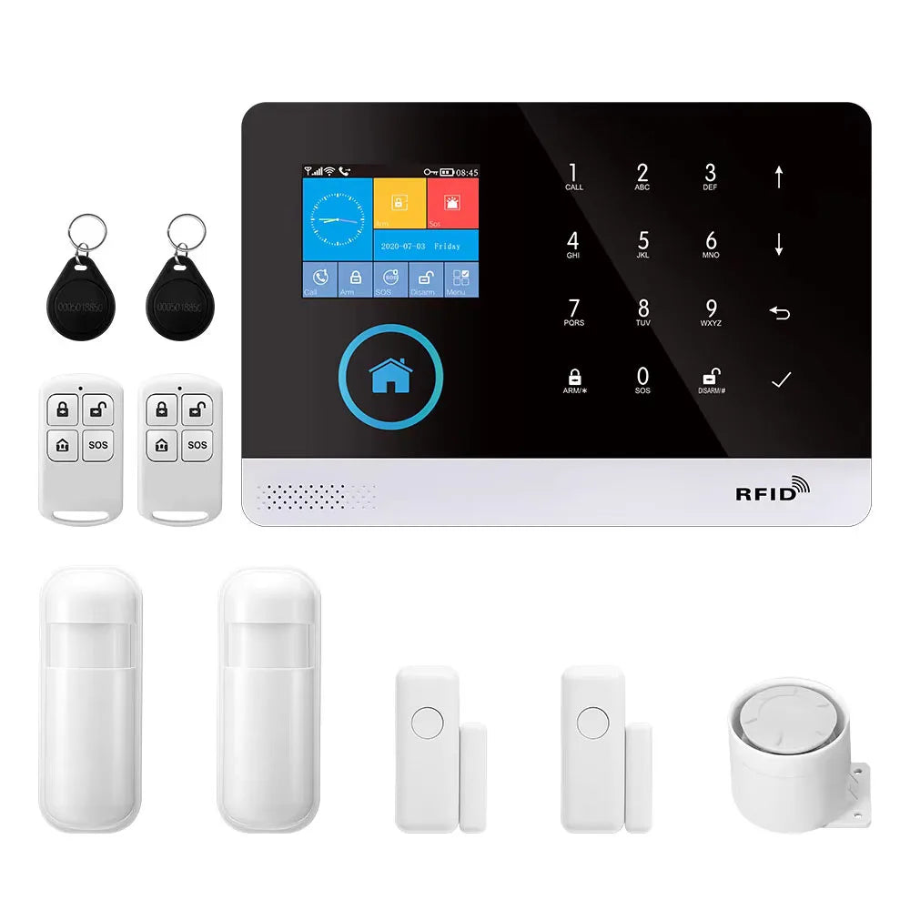 Wireless Home Security Alarm System WiFi GSM Smart Kit by Tidesmit 2G GSM Kit B EU Plug Tidesmit