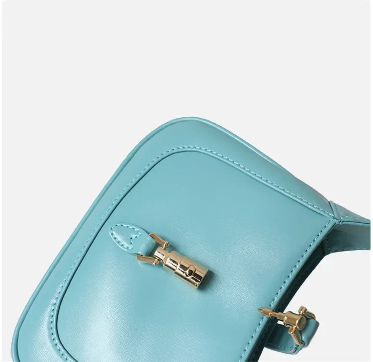 New High-quality Cowhide Women's Underarm Bag Handbag Zipper Opening Women's Bag Business and Casual Style