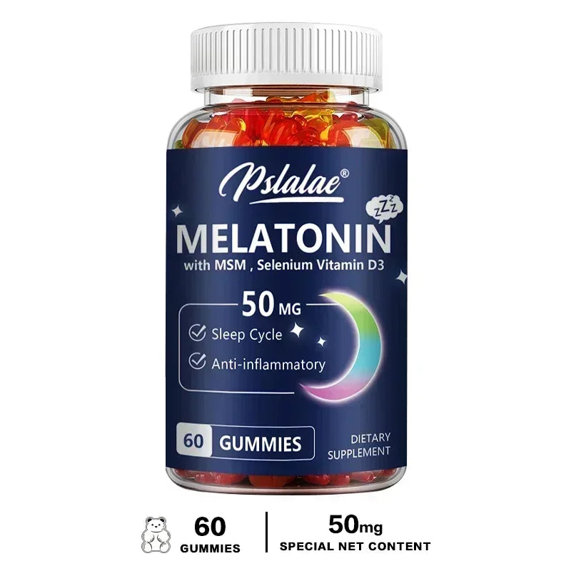 Melatonin Gummies - Helps Fall Asleep Faster, Improve Sleep Quality, Quick Dissolution, Regulate Biological Clock,Non-GMO