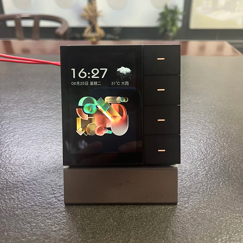 Tuya Zigbee 3.5 Inch Smart Wall Switch Touch Screen 4 Groups Switch 8-way Scene Radar Sensor Dimming Switch Curtain Smart Home