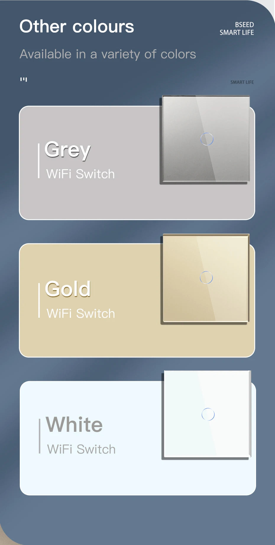 Wifi Smart Light Switch | 1-3 Gang Touch Control | Alexa & Google Compatible Tidesmit