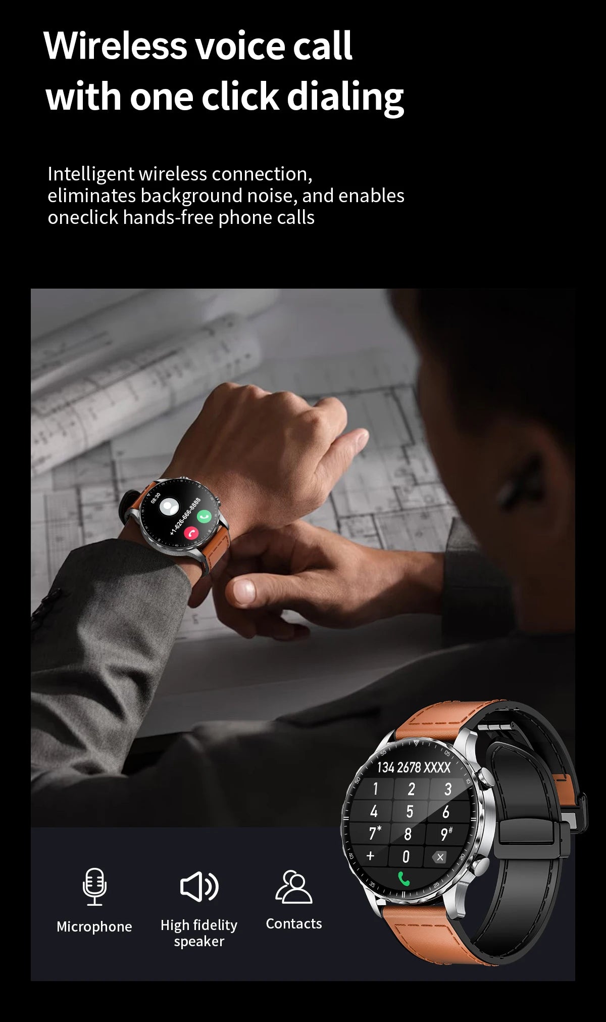 LIGE 2026 New Outdoor Sports Smart Watch Men 1.85“ HD Screen Heart Rate Bluetooth Call IP68 Waterproof Business Smartwatch Men