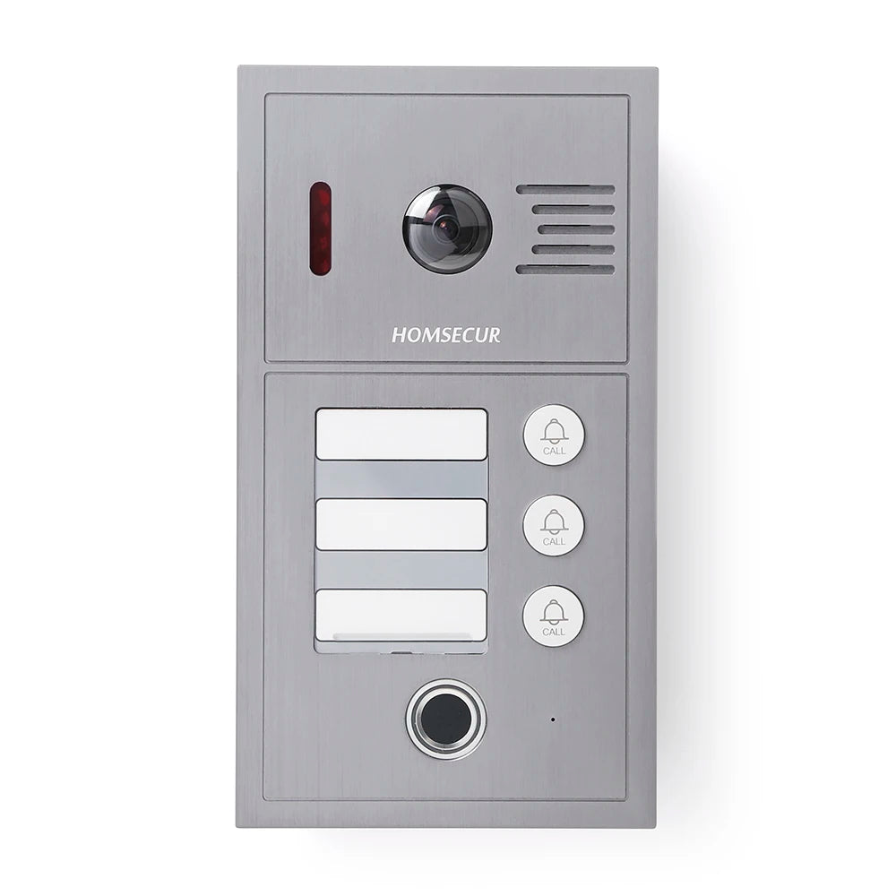 HOMSECUR B19CF-H Doorbell Camera Fingerprint RFID Access For HDK Video Door Phone System 3 Families