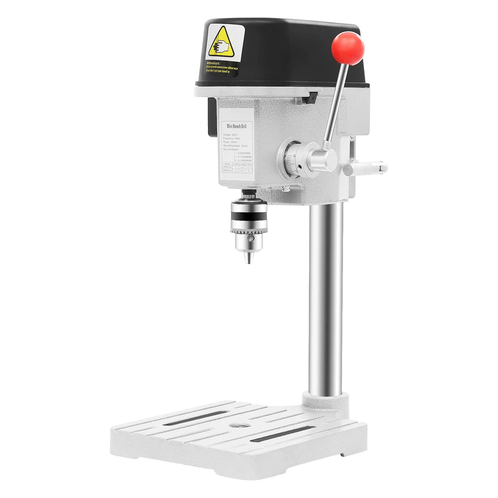 340W Mini Bench Drill Press Adjustable Speed Bench Drill Machine Portable Table Drilling Tool with High-Precision Drilling