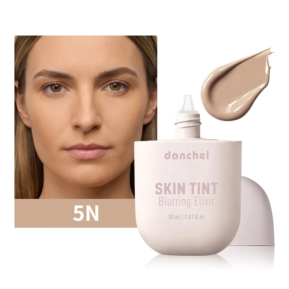Tidesmit Skin Tint Blurring Elixir Foundation swatch showing hydrating long lasting coverage for all skin tones