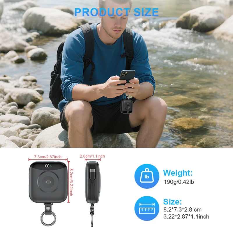 Magnetic Wireless Power Bank 10000mAh - Fast Charging PD Portable Battery Tidesmit