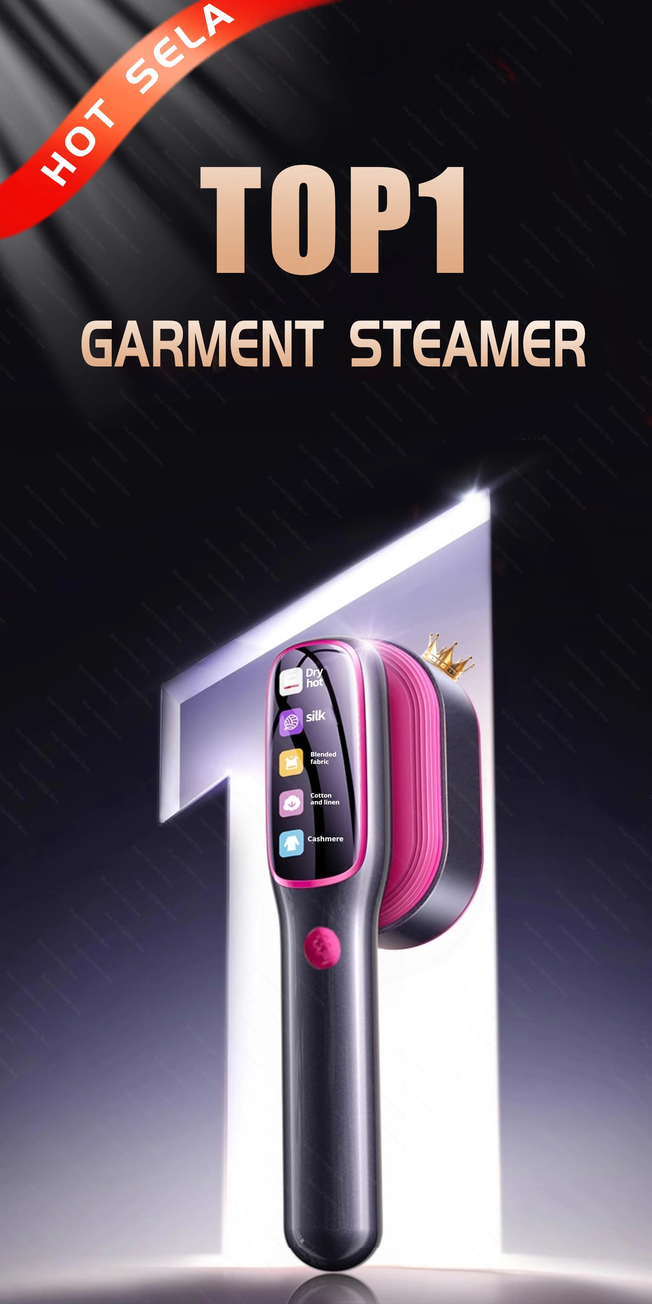 Tidesmit portable mini garment steamer featuring a compact design for efficient wet and dry travel ironing.