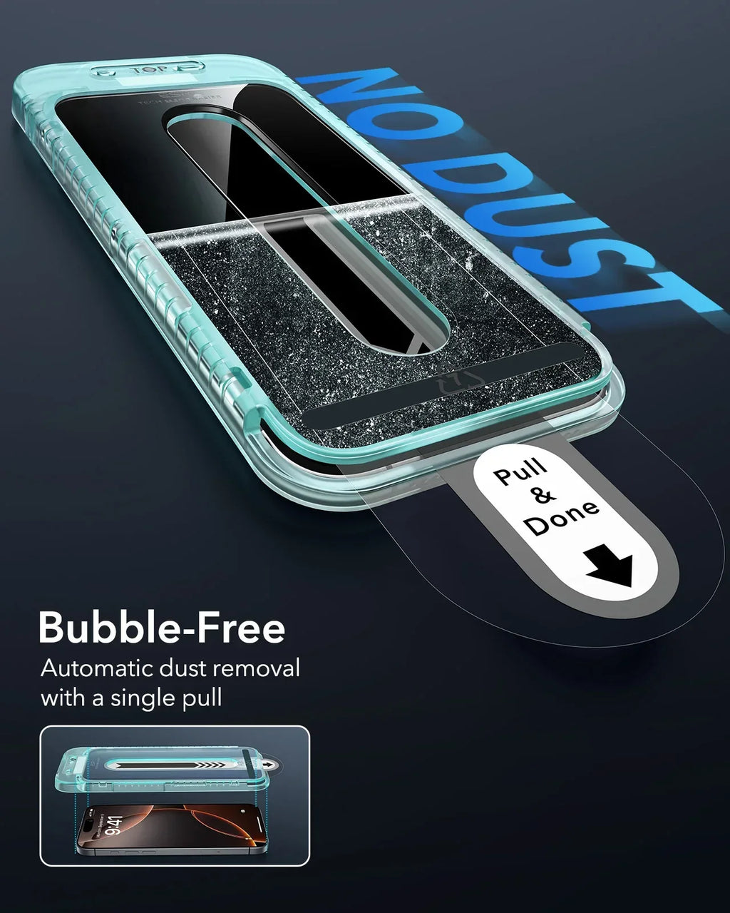 iPhone 16 Anti-Peek Screen Protector Tempered Glass 3 Pack Tidesmit