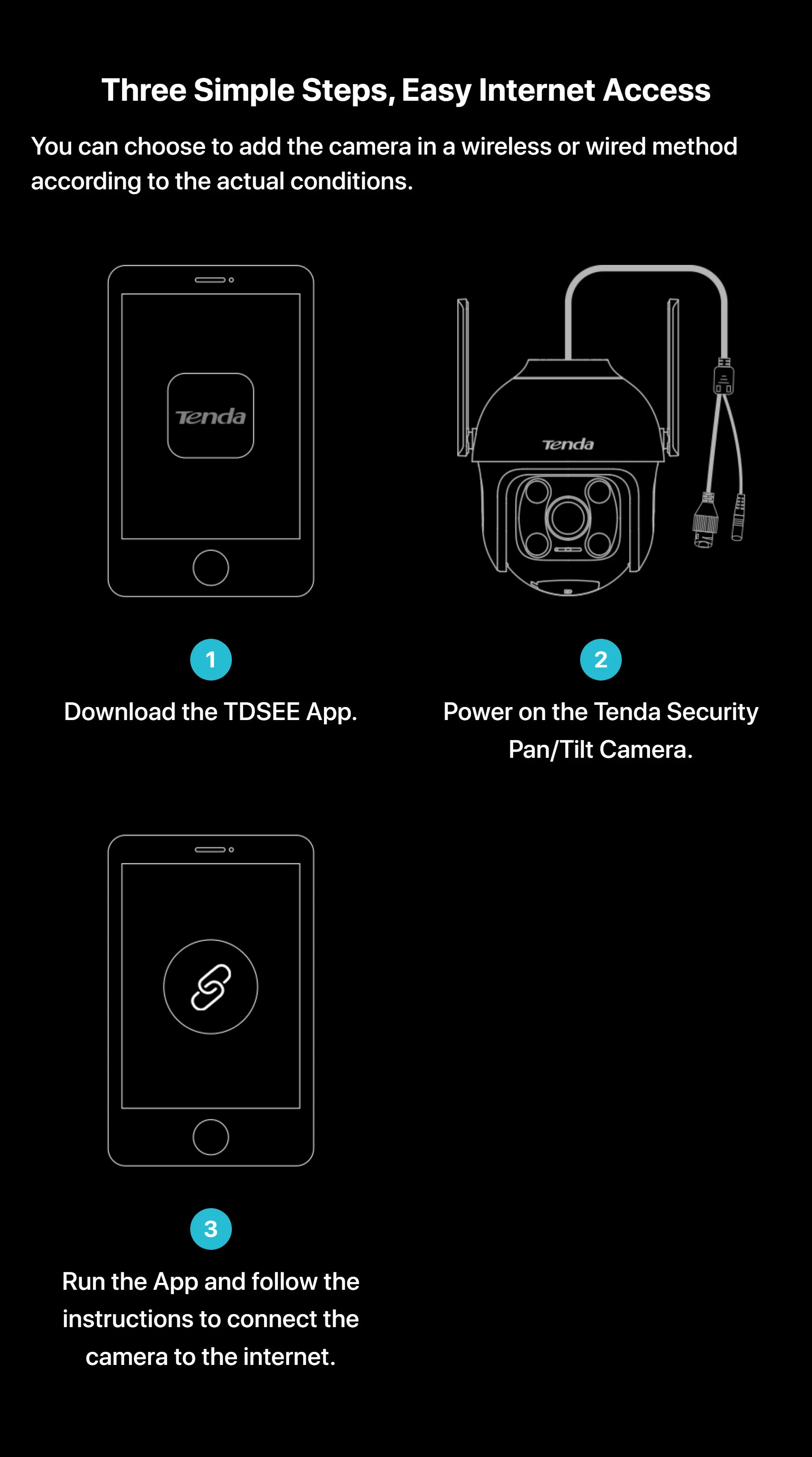 Tenda 4MP Outdoor Wi-Fi Pan/Tilt Camera CH7-WCA Full-Color 360° Visual Coverage Night Vision AI Motion Detection Smart Alarm