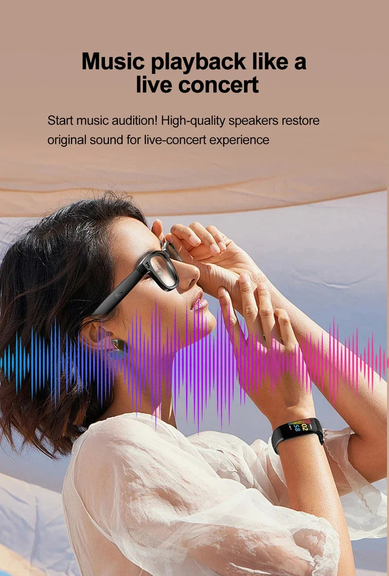 Tidesmit Smart Audio Glasses with AI Camera and Spatial Bluetooth Connectivity Tidesmit
