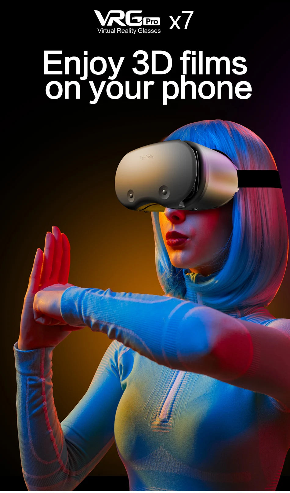 VR Headset for Smartphones | Immersive 3D Goggles for Augmented Reality Tidesmit