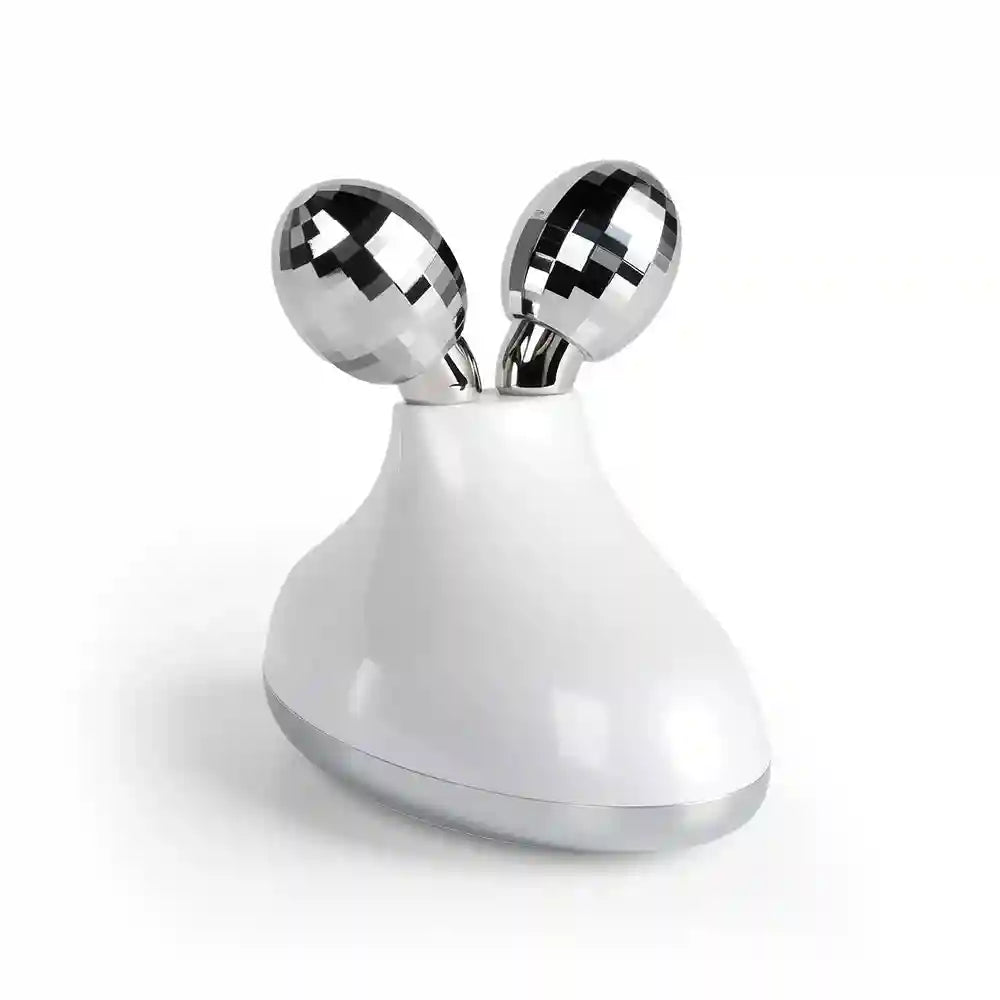 Microcurrent Face Roller Massager - V-Shape Facial Lift Tool (White) Massage Roller Tidesmit