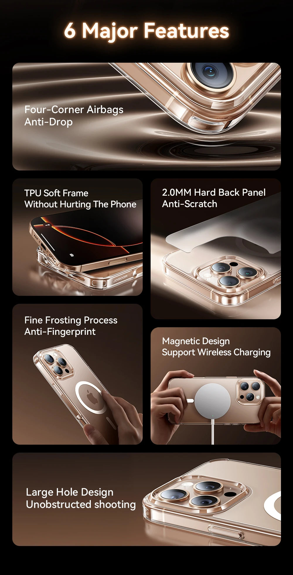iPhone 17 Pro Max Magnetic Case | Shock-Absorbing Frosted Matte Cover Tidesmit