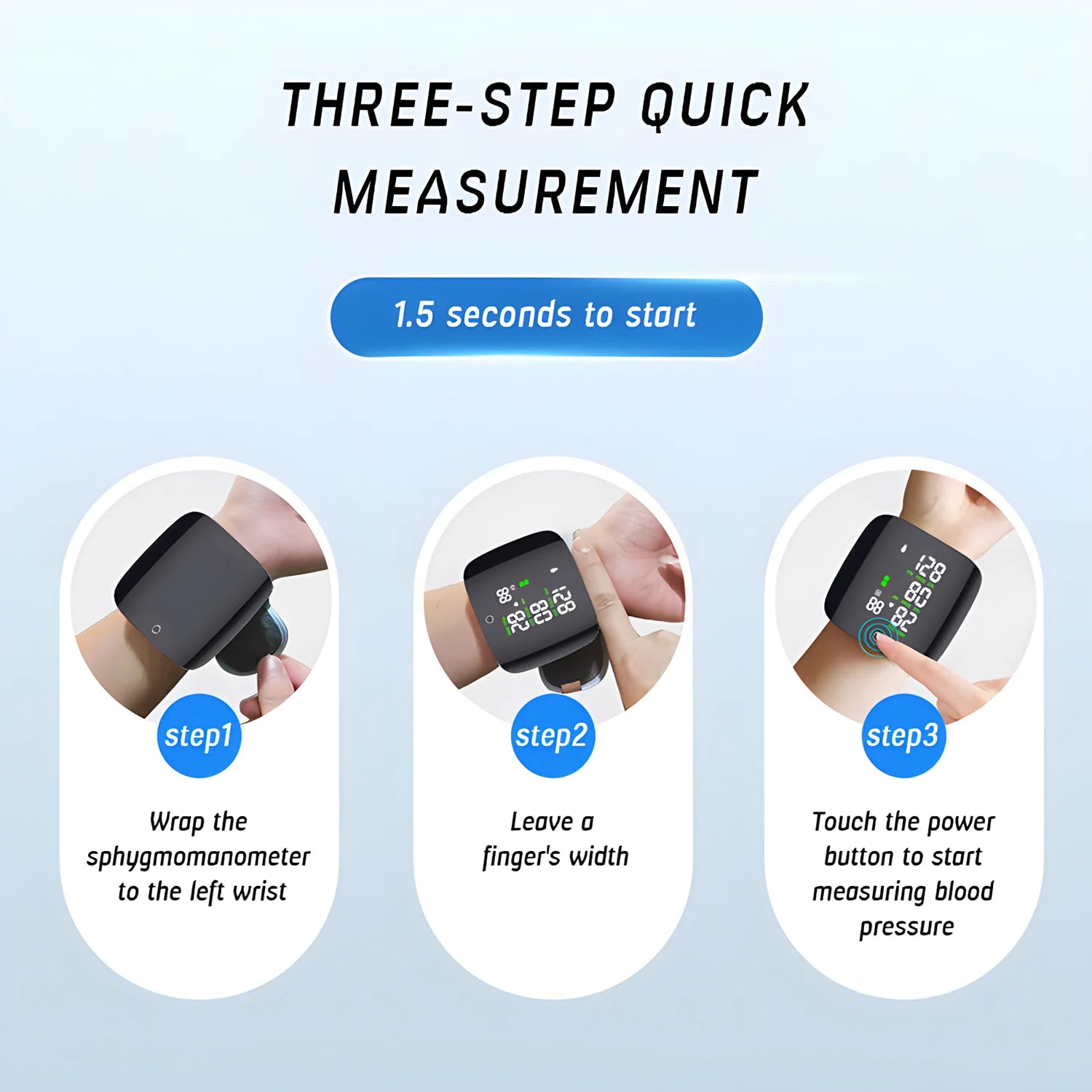 Rechargeable Wrist Blood Pressure Monitor Medical Russian/No Voice Digitlal Display Health Sphygmomanometer Tonometer