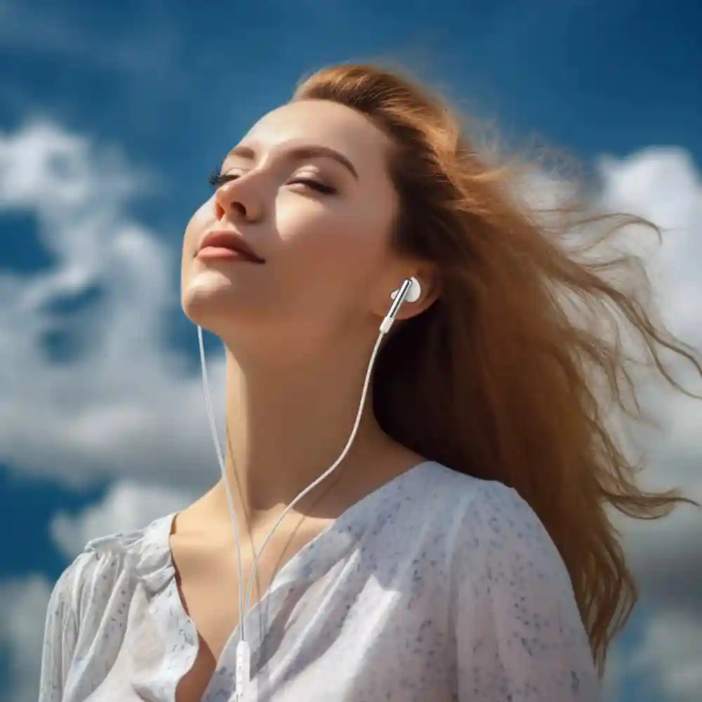 Wired Earphones With Microphone - 3.5mm In-Ear Noise Isolating Headset Tidesmit