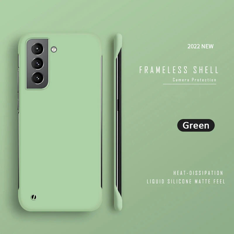 Samsung Galaxy S23 Slim Hard Frameless Case - Matte Shock-Absorbing Cover Green Tidesmit
