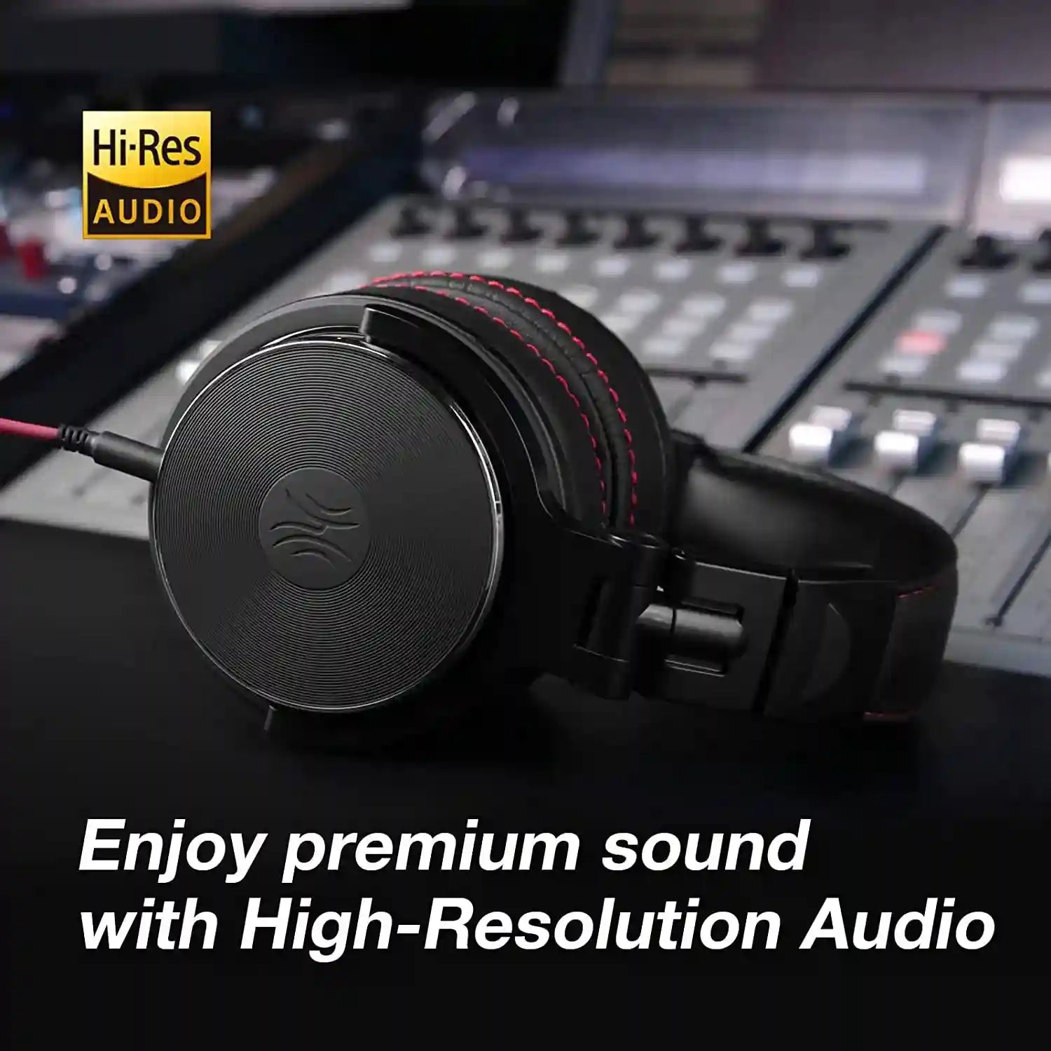 Tidesmit Wired Studio Headphones - Over-Ear Monitor with Mic Tidesmit
