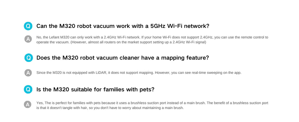 Tidesmit Lefant M320 Robot Vacuum with 6000 Pa suction and carpet detection cleaning hard floors and rugs