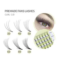 GLAMLASH L/LU/M W Shape Eyelash Extension 3D Premade Volume Fan Lashes W Style YY Lashes Faux Mink Volume Lashes Natural