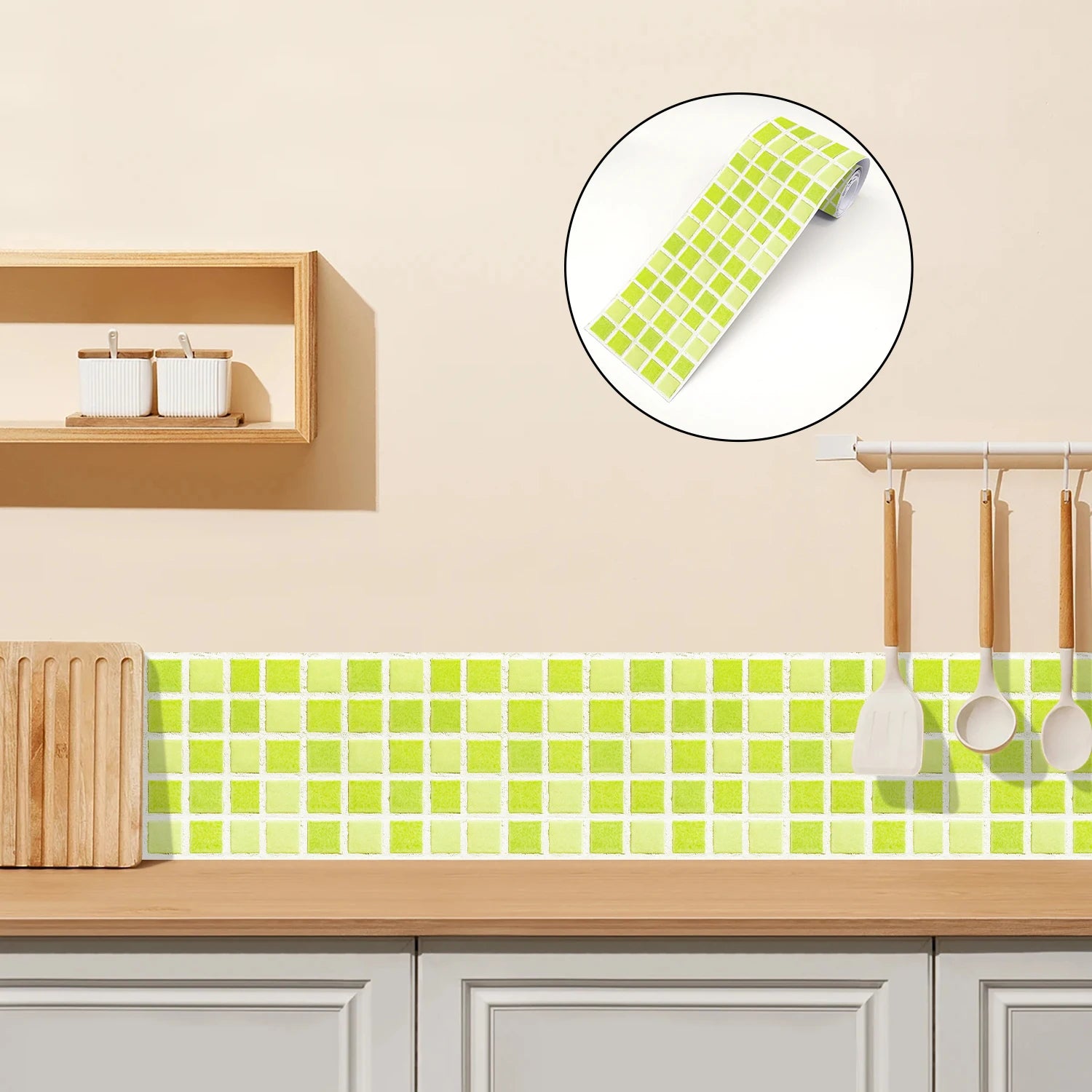 26 Styles 2D Mosaic Tiles Wall Sticker Waist Line Skirting Strip Peel & Stick Bathroom Kitchen Backsplash Home Decor Wall Decals