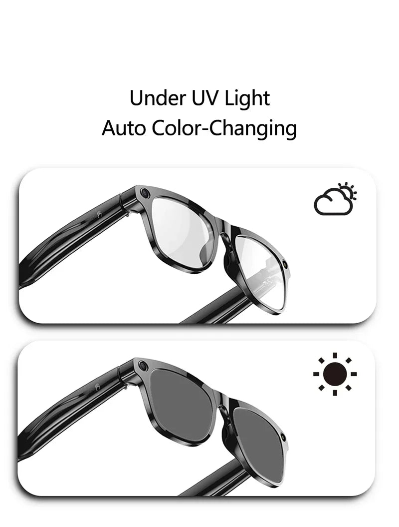 AI Smart Glasses with 100MP Camera & Spatial Audio - Tidesmit Tidesmit