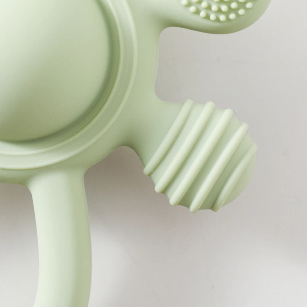 Baby BPA Free Silicone Teether Toy Rattle Silicone Teething for Teeth Newborn Accessories Food Grade Infant Soothing Nusing Toys