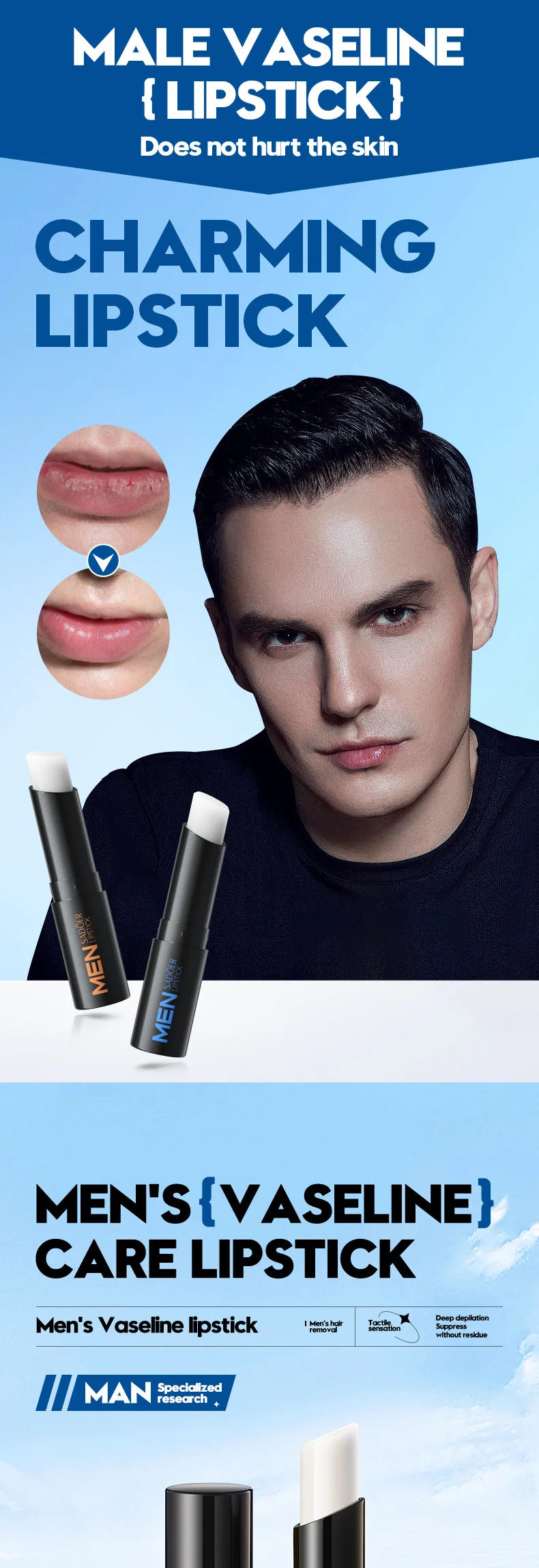 Mens Lip Balm - Deep Hydration & Repair Treatment | Tidesmit Lip Care Tidesmit