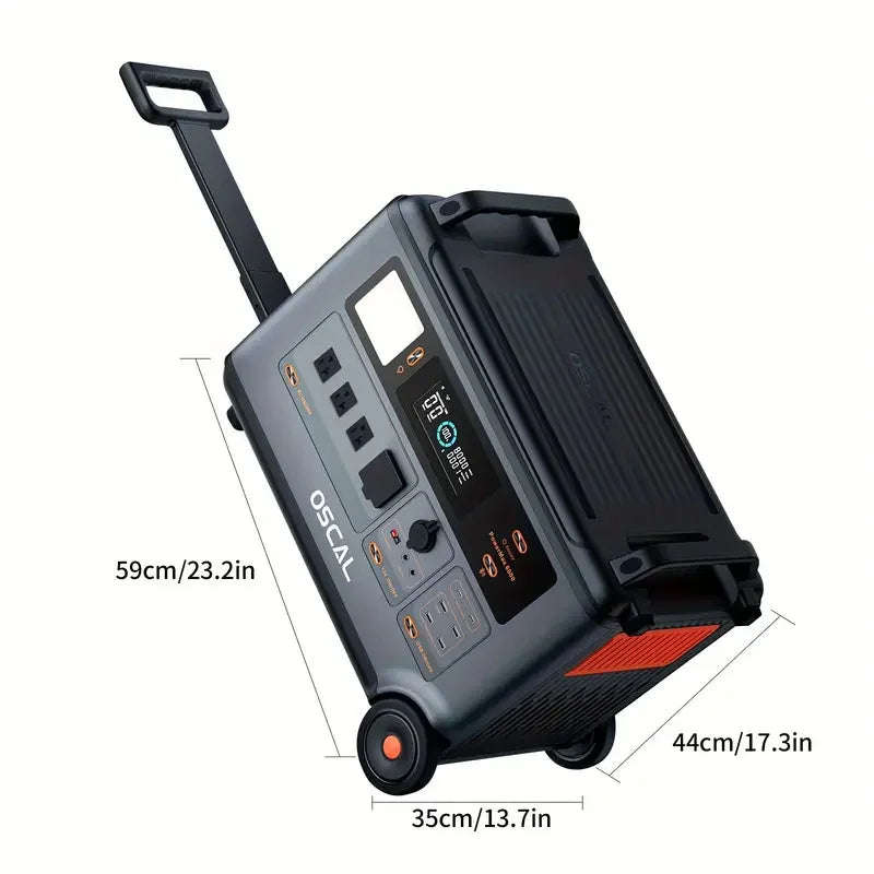 OSCAL 6000W/7200Wh Outdoor Camping Portable Power Station with BP3600 Expansion Battery, Home Emergency Solar Power