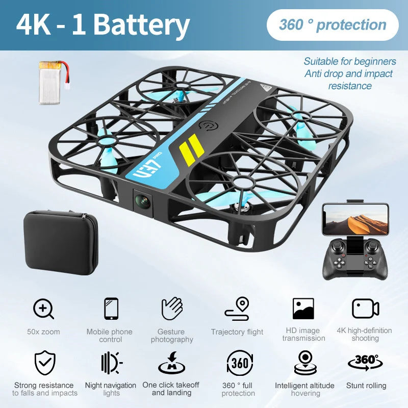 8K Camera Drone V37 - Foldable Quadcopter for Beginners by Tidesmit V37 4K-1B Tidesmit