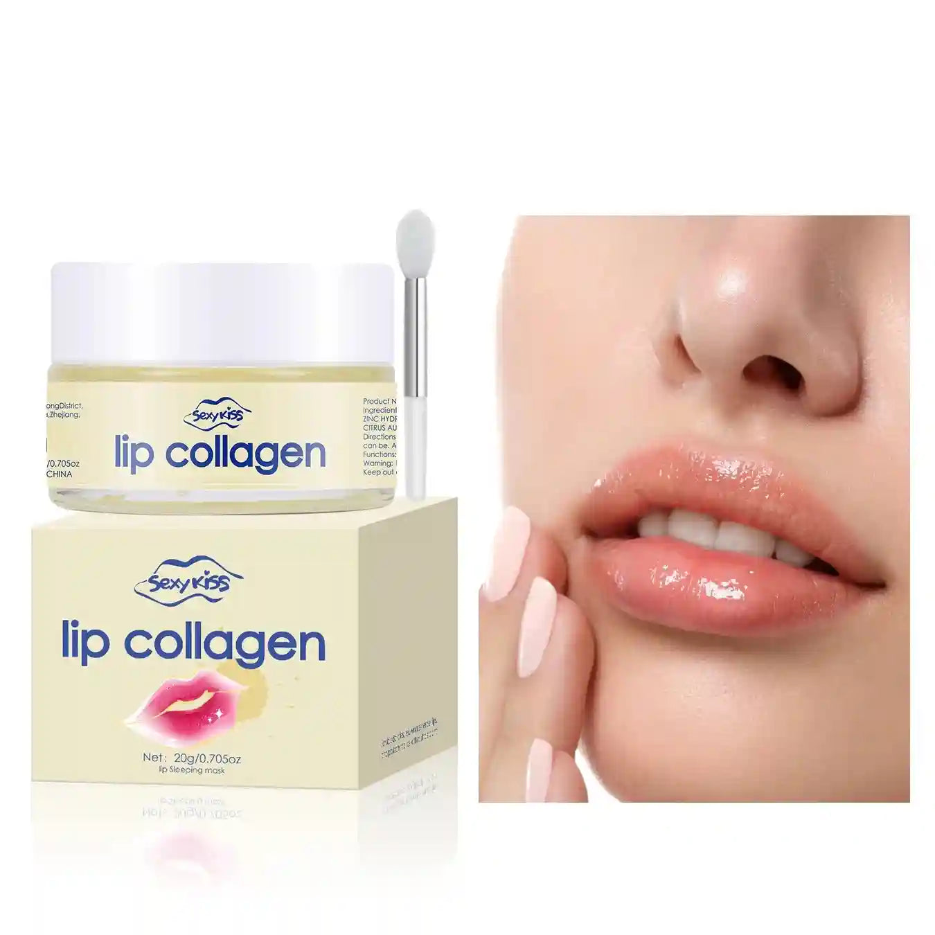 Hyaluronic Acid Lip Mask: Deep Hydrating Overnight Lip Treatment Lip Care collagen Tidesmit