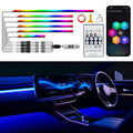 RGB Car Ambient LED Strip Lights with Music Sync App Control Tidesmit
