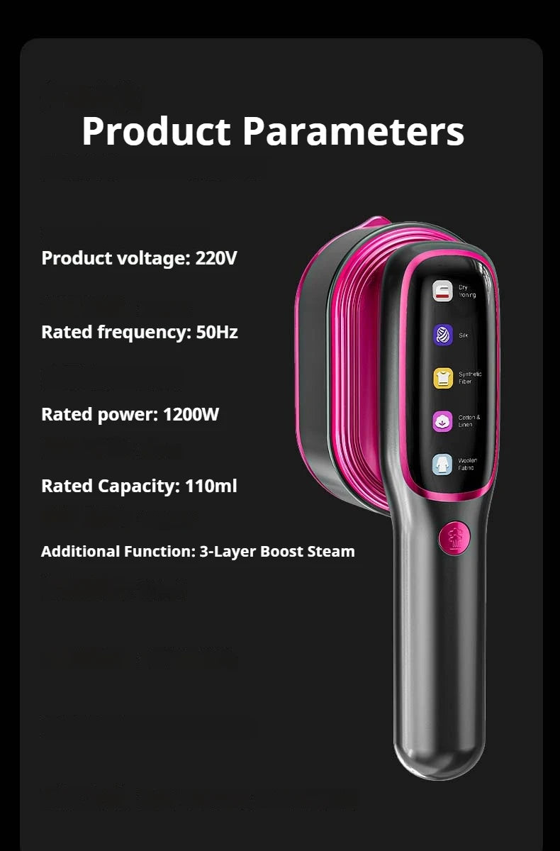 Tidesmit portable handheld steam iron showing compact travel-friendly design for efficient garment steaming