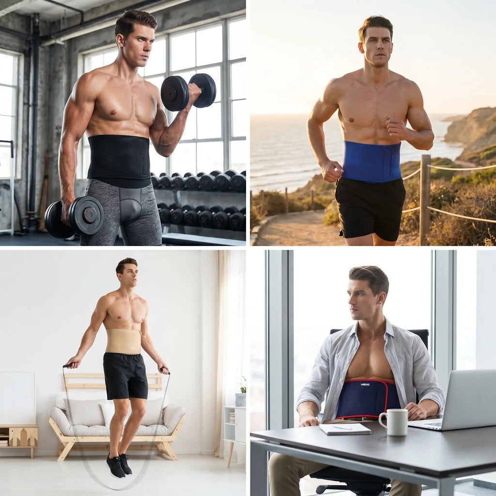 VBOSI Back Support Lumbar Belt Adjustable Waist Brace Men Women Sciatica Relief Lower Back Pain Support for Office Working