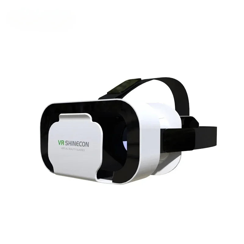 VR Headset for Smartphones - Adjustable Virtual Reality Glasses White White Tidesmit