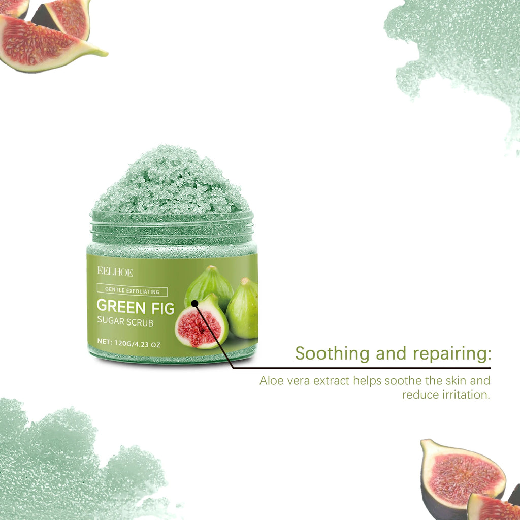 Fig Sugar Body Scrub Exfoliating Moisturizer - Natural Smoothing Care Scrubs Treatments Tidesmit