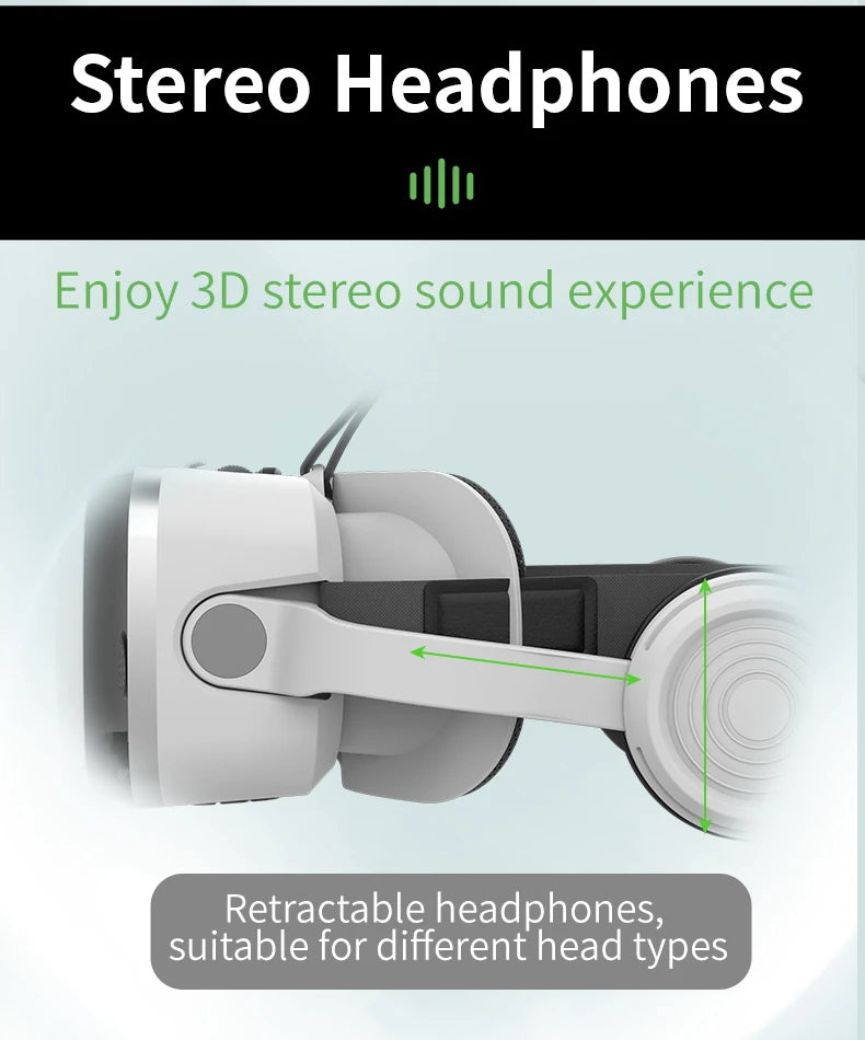 VR Headset for Smartphones - Immersive 3D Glasses with Remote Controller Tidesmit