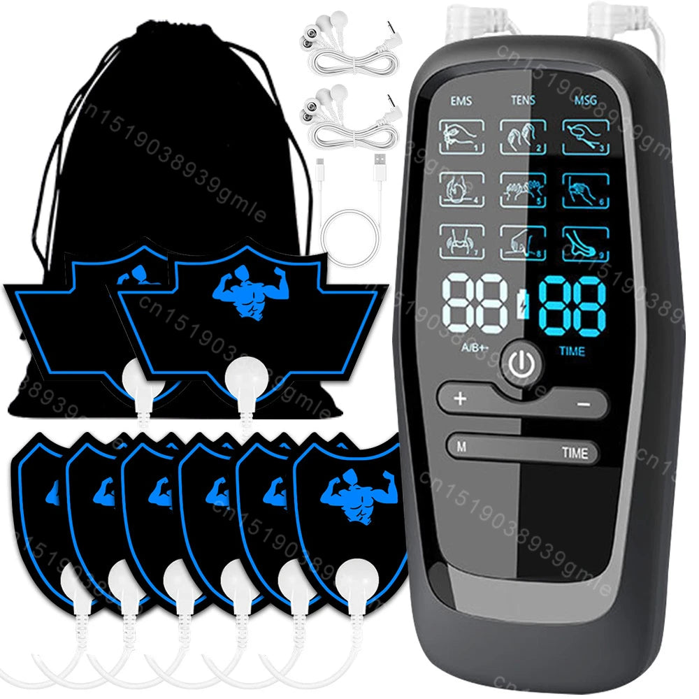 TENS Muscle Stimulator - Electric EMS Body Massager for Pain Relief Body Shaping Massage Equipment Tidesmit