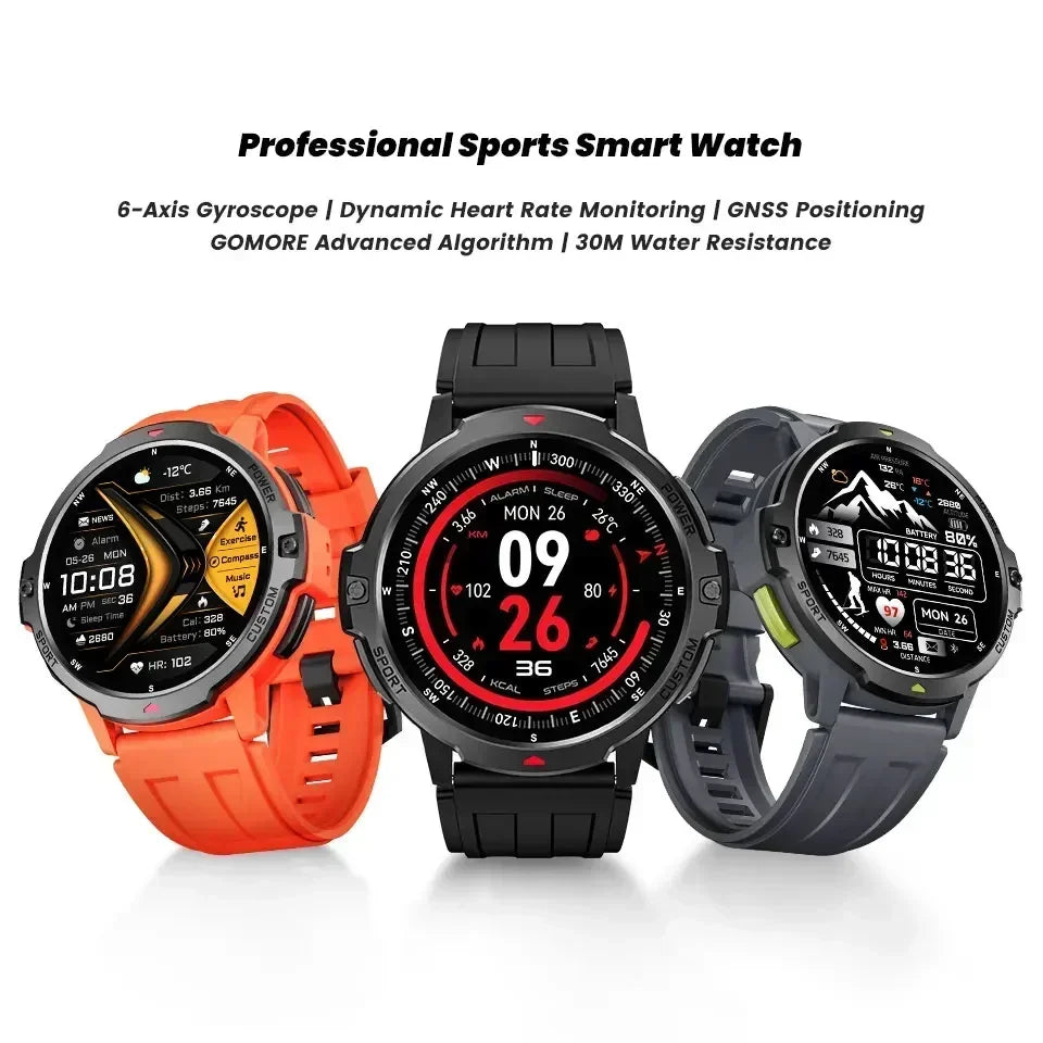 2026 NEW GPS Smartwatch 1.46 Inch 3ATM Waterproof 6-Axis Gyroscope Sports Watch for Men Women Android Fitness Tracker