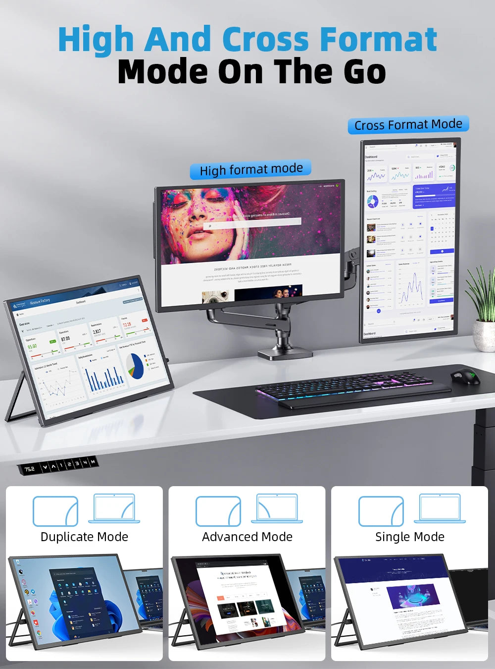 UPERFECT 18.4"4K QLED Portable Gaming Monitor Display 3840*2160 HDR USB C HDMI For PS5/4 Switch Laptop PC Mac Xbox Extend Screen