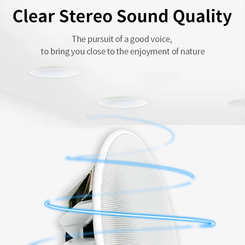 5 Inch 8 ohm Ceiling Speaker Passive Speakers Background Music Home Sound System Quality Perfect For Office Kitchen Living Room