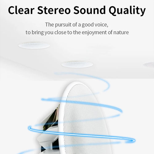 5-inch ceiling speaker with open back showing wiring terminals and mounting clips