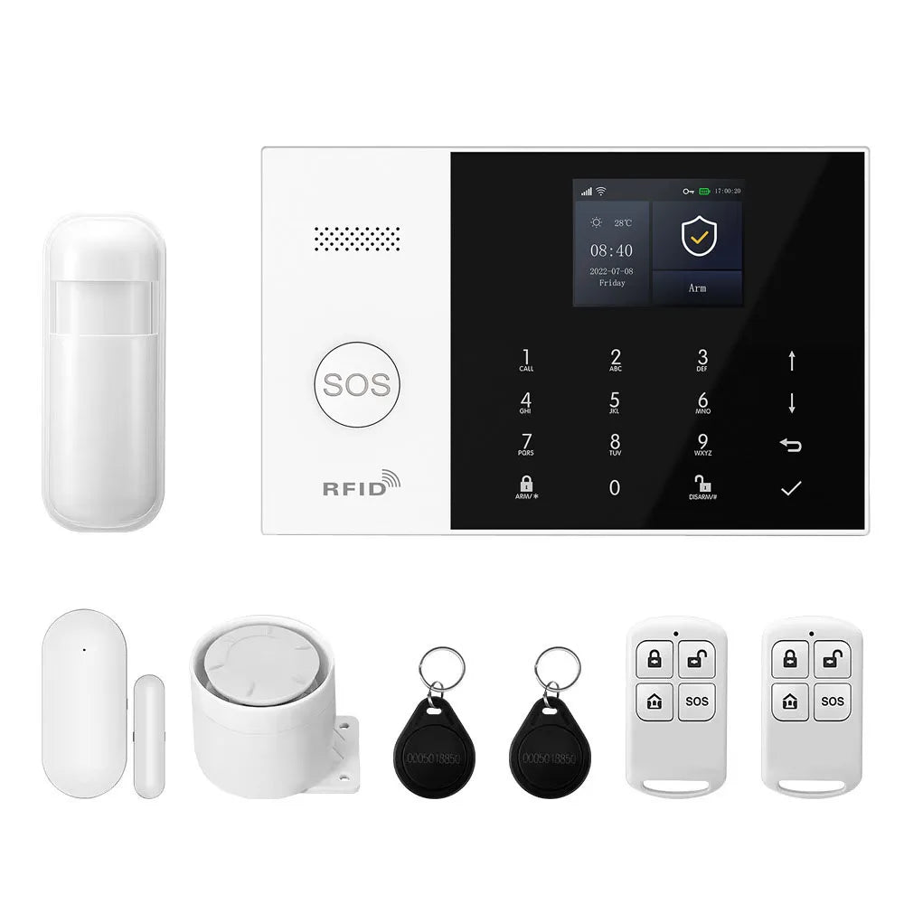WiFi GSM Smart Home Alarm System - Tuya Security Kit by Tidesmit 2G GSM WiFi Kit A EU Plug Tidesmit