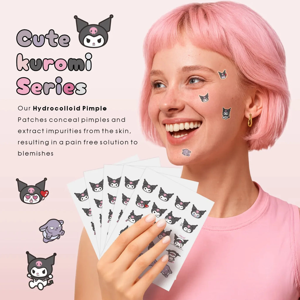 100PCS hello kitty Acne patches, facial acne patches, hydrogel acne removal patches, concealer