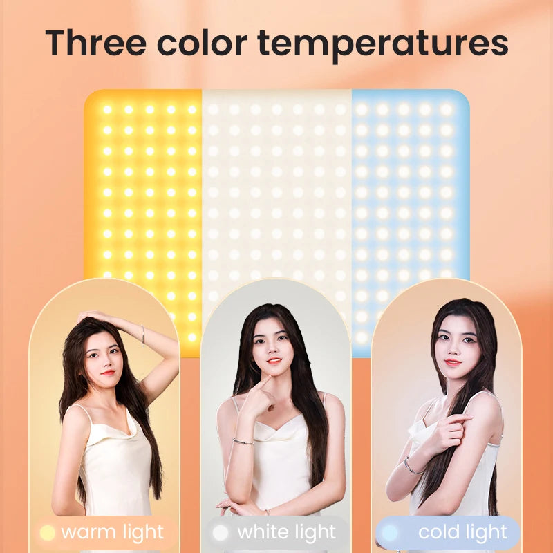 LED Video Light Panel for Content Creation - Adjustable Color Temp Tidesmit