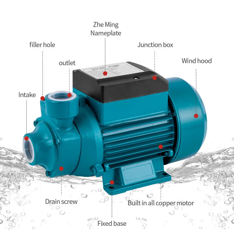 180W Water Pressure Pump Automatic Booster Pump DC 12V High-lift Large Flow Solar Battery Powered Self-priming Pump For Household And Garden Irrigation